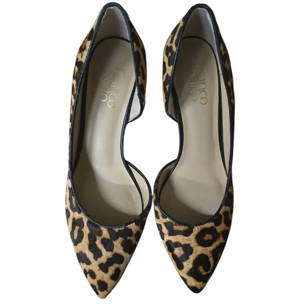 Franco Sarto Felice II Cheetah Print D'Orsay Wedges